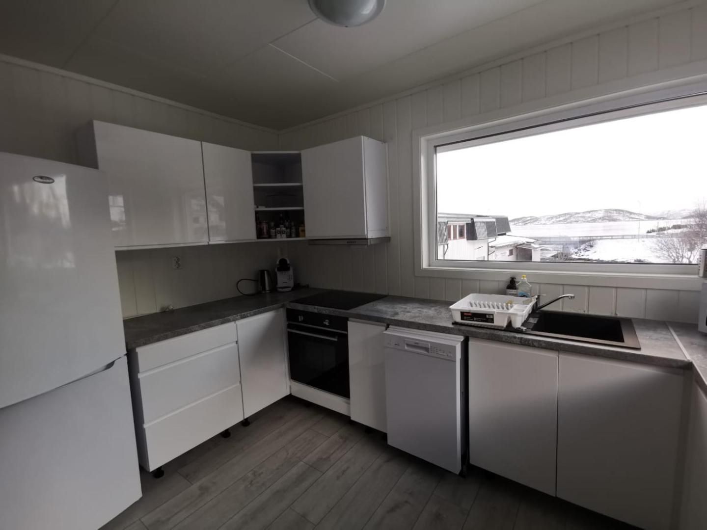Kitchen worktop under the window